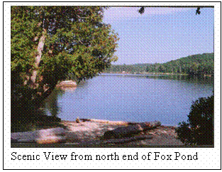 Text Box:  
Scenic View from north end of Fox Pond
