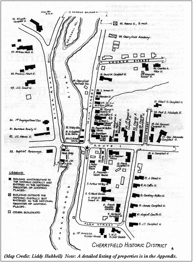 Text Box:  
(Map Credit: Liddy Hubbell)  Note: A detailed listing of properties is in the Appendix.
